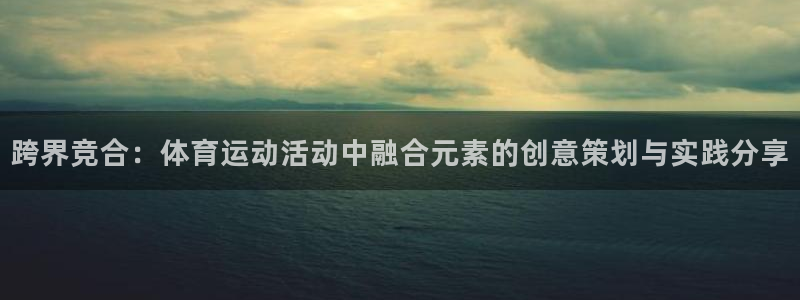 跨界竞合：体育运动活动中融合元素的创意策划与实践分享